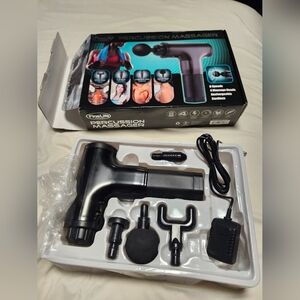 6 Speed Cordless Percussion Massager Black  New